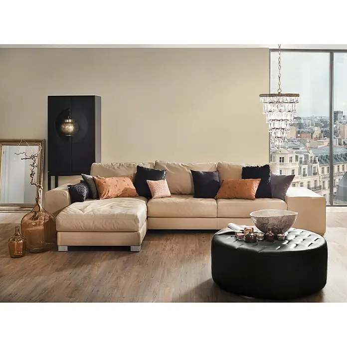 AS Creation Romantico Vliestapete II - Creme, Uni, 10,05 x 0,53 m - Stimmungsaufnahme