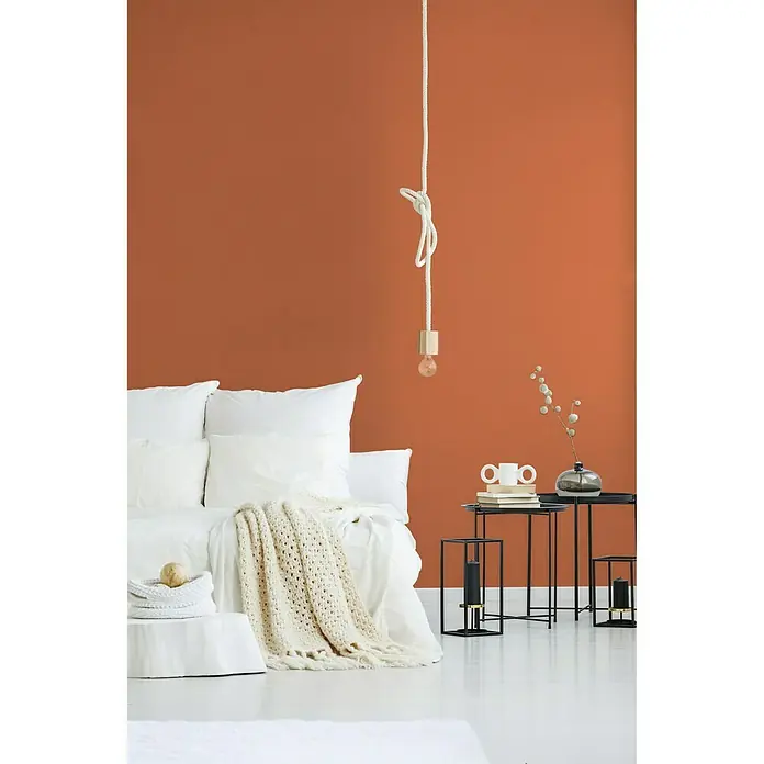 AS Creation Pop Style Vliestapete - Orange, Uni, 10,05 x 0,53 m - Stimmungsaufnahme