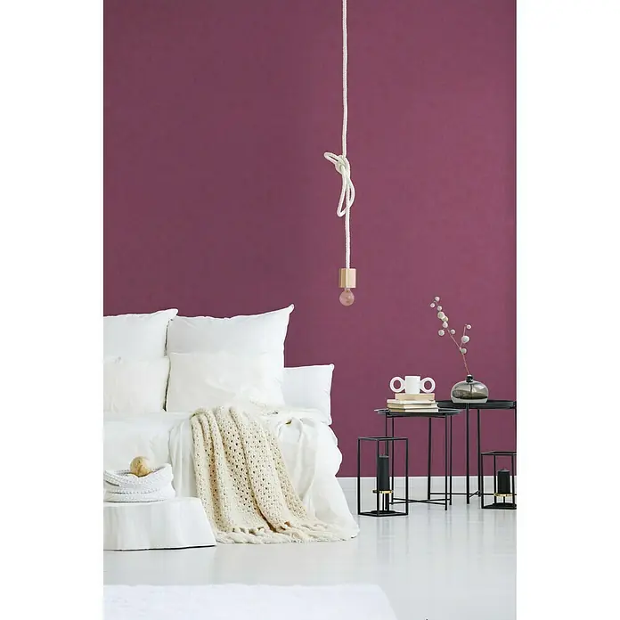 AS Creation Pop Style Vliestapete - Violett, Uni, 10,05 x 0,53 m - Stimmungsaufnahme
