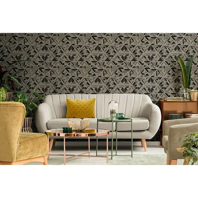 AS Creation Pop Style Vliestapete Fliesenoptik - Grau, Fliesenoptik, 10,05 x 0,53 m - Stimmungsaufnahme