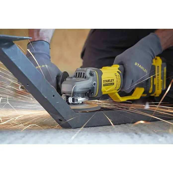 Stanley FatMax Amoladora angular de batería SFMCG400M2K - 18 V, 2 baterías, 4 Ah, Diámetro disco: 125 mm, 9.000 r.p.m.