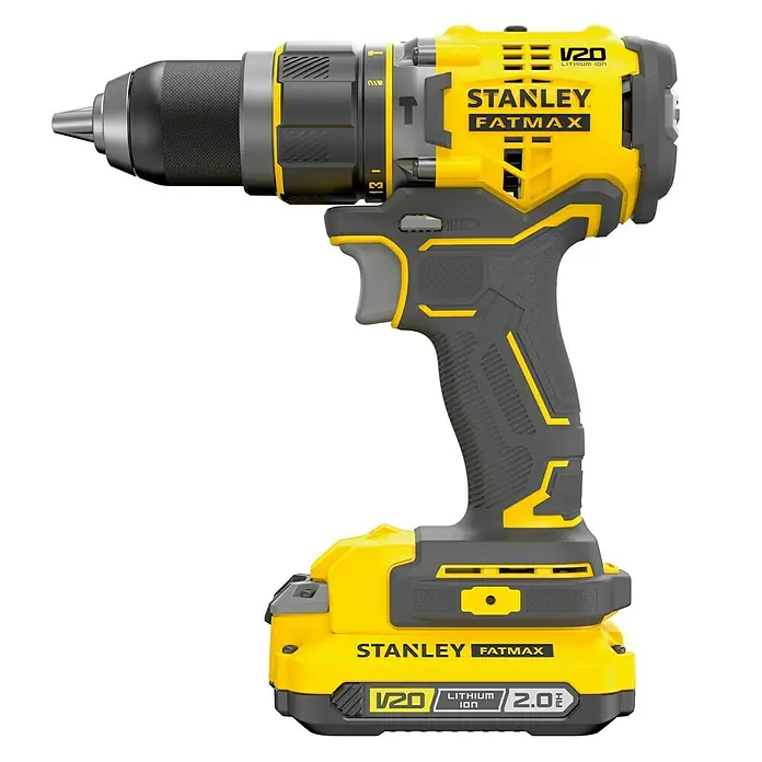 Stanley FatMax Taladro percutor de batería SFMCD721D2K - 18 V, 2 baterías, 2 Ah, 600 r.p.m. - 2.100 r.p.m.