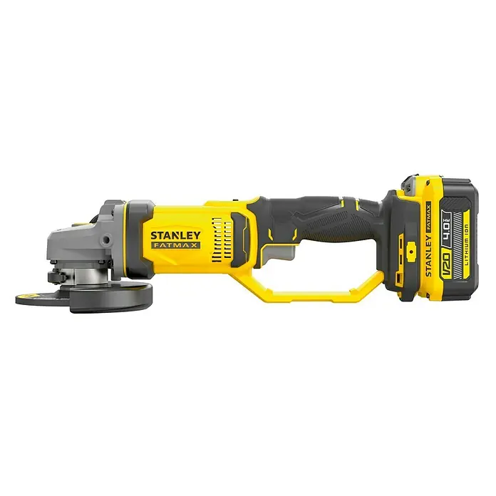 Stanley FatMax Amoladora angular de batería SFMCG400M2K - 18 V, 2 baterías, 4 Ah, Diámetro disco: 125 mm, 9.000 r.p.m.