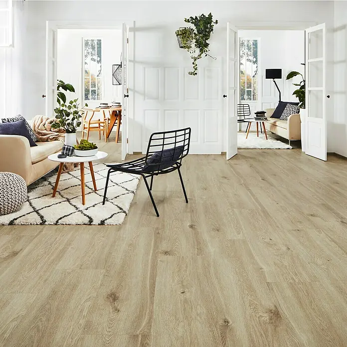 LOGOCLIC Vinto Laminat Eiche Bondy - 1.285 x 327 x 8 mm, Landhausdiele - Stimmungsaufnahme