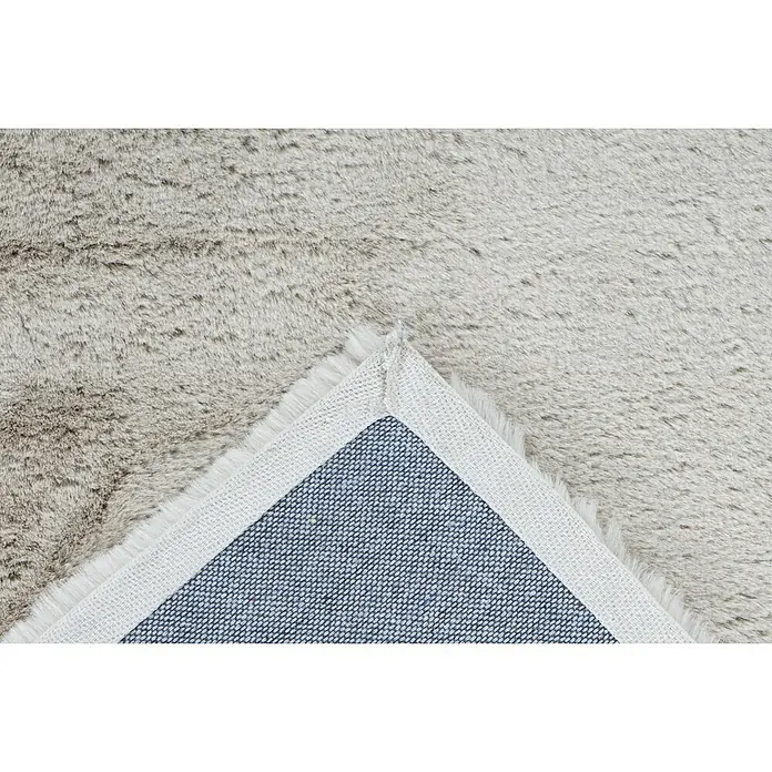 Hochflorteppich Happy - Beige, 150 x 80 cm, 100 % Polyester (Flor) - Rückansicht