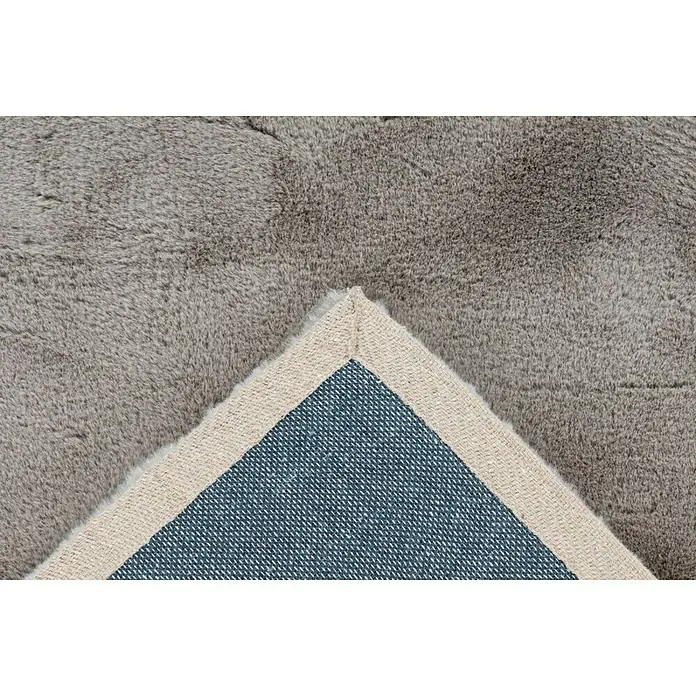 Hochflorteppich Happy - Taupe, 150 x 80 cm, 100 % Polyester (Flor) - Rückansicht