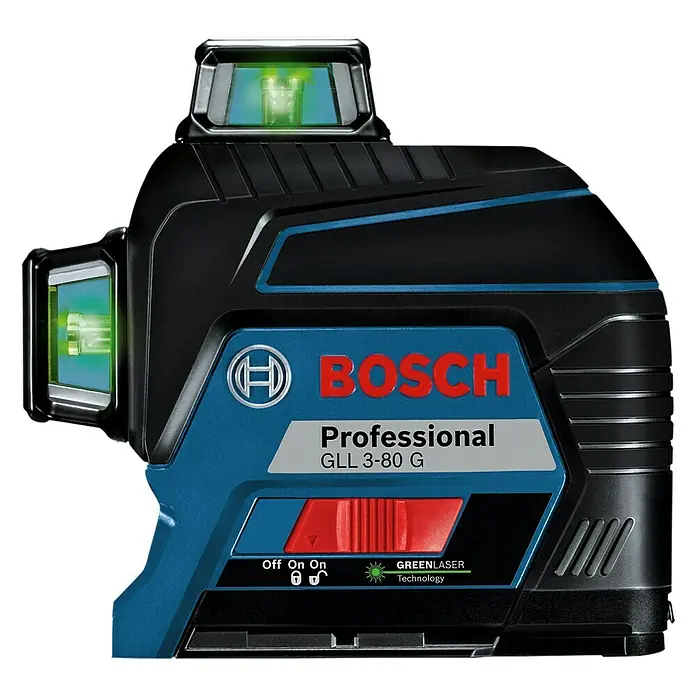 Bosch Professional Linienlaser GLL 3-80 G - Max. Arbeitsbereich: 30 m - Linke Seitenansicht