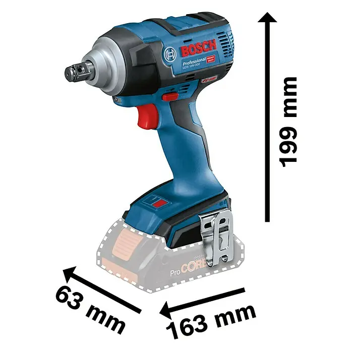 Bosch Professional Taladro atornillador de batería GDS 18 V-LI - 18 V, 2 baterías, 4 Ah, 2.400 r.p.m.