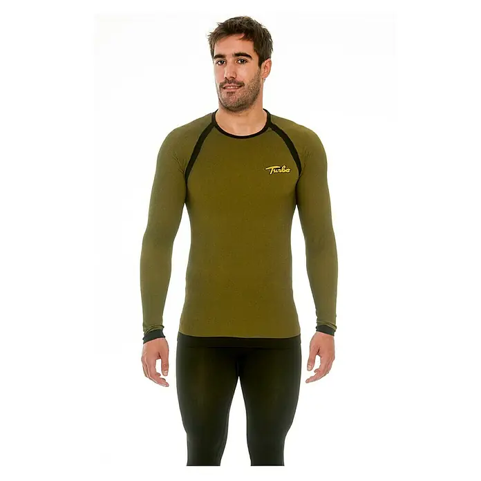 Turbo Camiseta térmica manga larga - XXL, Verde, Apto para: Caballeros