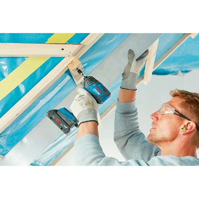 Bosch Professional Set taladro atornillador percutor de batería GDR 18V-200 + GSB 18V-55 - 18 V, Iones de litio, 4 Ah, 2 baterías, 450 r.p.m. - 1.750 r.p.m.
