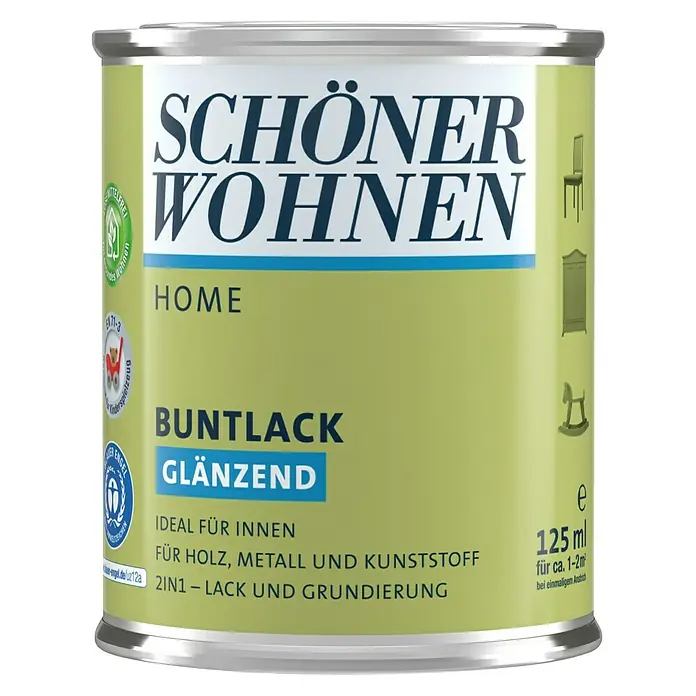 SCHÖNER WOHNEN-Farbe Home Buntlack - Anthrazitgrau, 125 ml, Glänzend - Vorderansicht