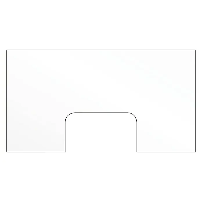 Room Plaza Hygieneschutzglas mit Durchreiche - 800 x 700 mm, Einscheibensicherheitsglas (ESG)