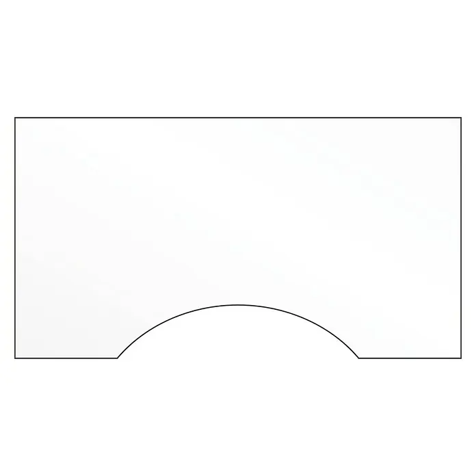 Room Plaza Hygieneschutzglas mit Durchreiche - 600 x 500 mm, Einscheibensicherheitsglas (ESG)