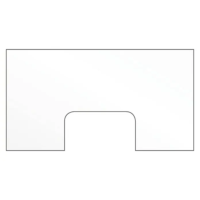 Room Plaza Hygieneschutzglas mit Durchreiche - 1.000 x 700 mm, Einscheibensicherheitsglas (ESG)