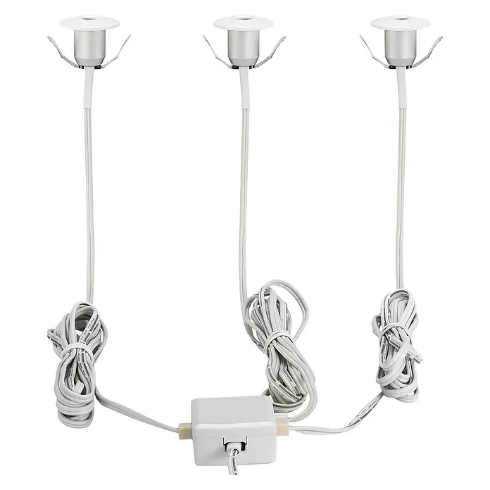 Eglo Set ugradbenih LED svjetiljki Chango - 3 W, D x Š x V: 3,2 x 3,2 x 2,2 cm, Bijele boje, Topla bijela - Pogled sprijeda