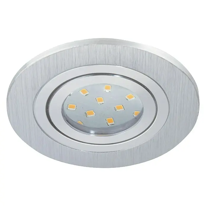 Eglo LED ugradbena svjetiljka, okrugla Areitio - 5 W, Ø x V: 11 x 11,5 cm, Aluminij, Topla bijela, 1 Kom. - Pogled sprijeda
