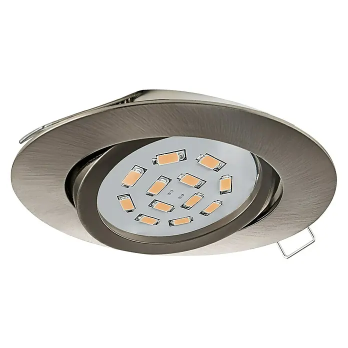Eglo Ugradbena LED svjetiljka Tedo - 5 W, Mat nikal, Topla bijela, Promjer: 8 cm, 1 Kom. - Pogled sprijeda