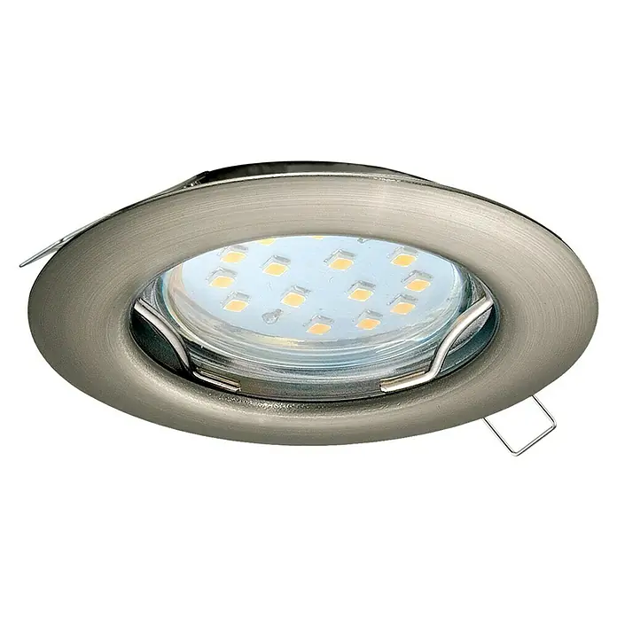 Eglo LED ugradbena svjetiljka, okrugla Peneto - 3 W, Ø x V: 7,8 x 11,5 cm, Nikal, Topla bijela - Pogled sprijeda