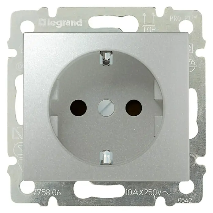 Legrand Steckdose - Aluminium, 10/16 A