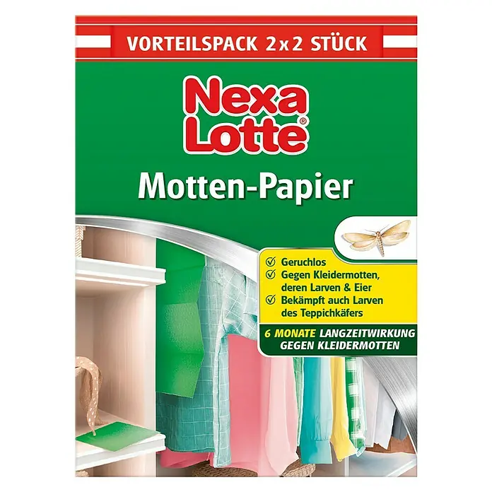 Nexa Lotte Kleidermottenfalle - Anwendungsfertig, 4 Stk.