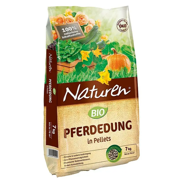 Naturen Bio-Pferdedung - 7 kg, Inhalt ausreichend für ca.: 70 m²