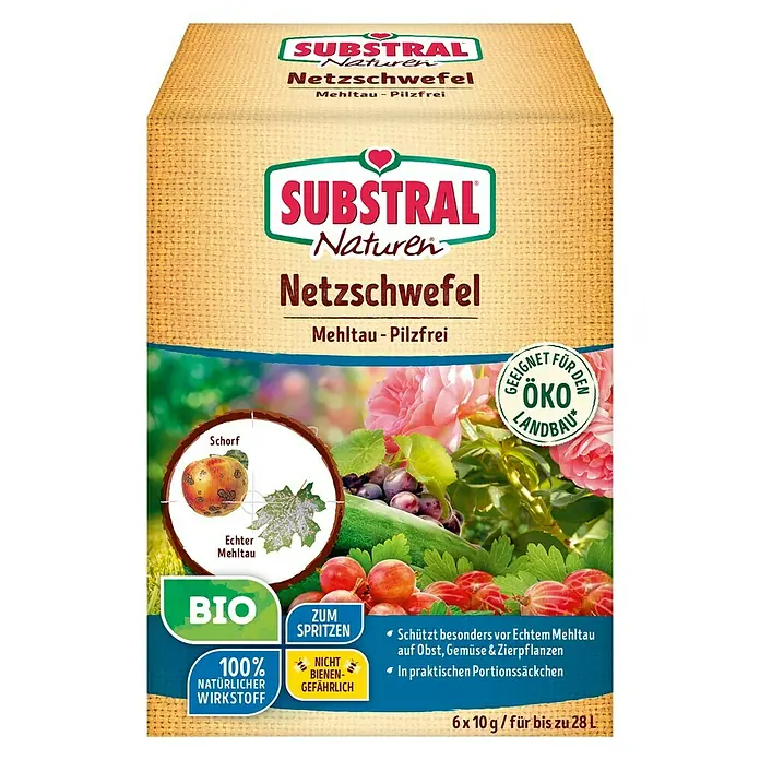 Substral Naturen Netz-Schwefelit Bio Mehltau - Pilzfrei - 6 x 10 g