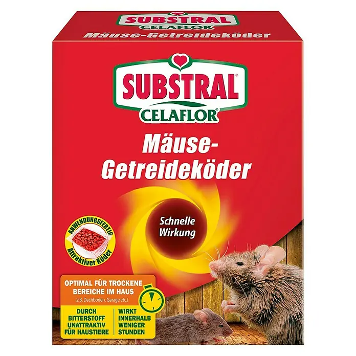 Substral Celaflor Mäuse-Getreideköder Alpha C - 10 x 10 g