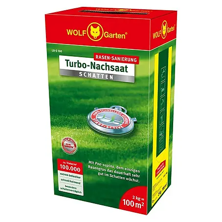 Wolf-Garten  Nachsaat-Rasen L-RS 100 Turbo Schatten