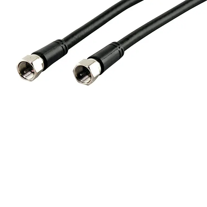 Schwaiger Priključni kabel za satelitsku antenu HQ - 1,5 m, Crne boje, > 90 dB, F utikač - Pogled sprijeda