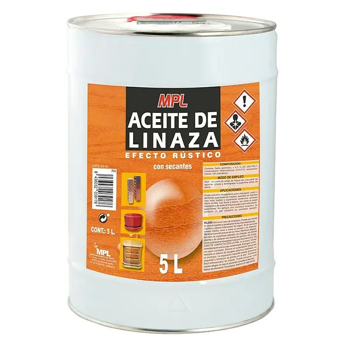 MPL Aceite de linaza - Marrón, 5 l