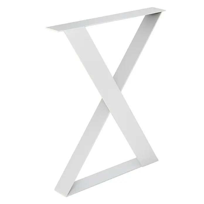 Pata de mesa Aspa - L x An x Al: 58 x 8,5 x 71 cm, Capacidad de carga: 150 kg, Blanco