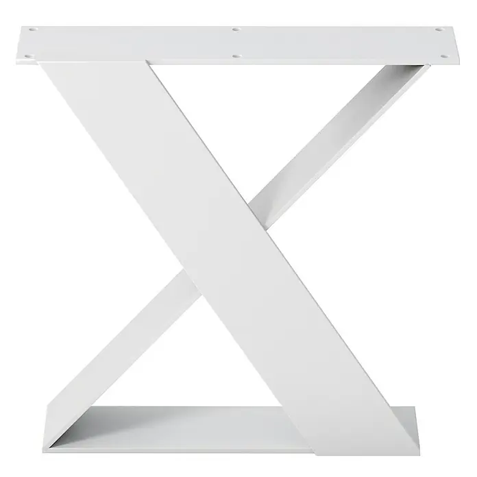 Pata de mesa Aspa - L x An x Al: 38 x 8,5 x 38 cm, Capacidad de carga: 150 kg, Blanco