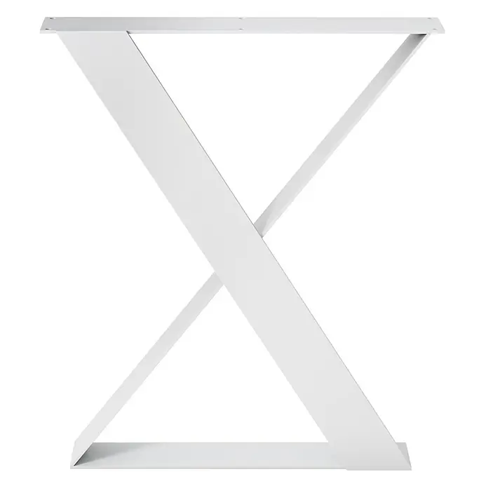 Pata de mesa Aspa - L x An x Al: 58 x 8,5 x 71 cm, Capacidad de carga: 150 kg, Blanco