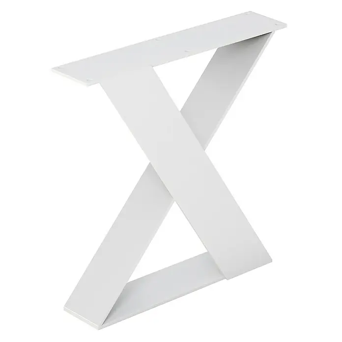 Pata de mesa Aspa - L x An x Al: 38 x 8,5 x 38 cm, Capacidad de carga: 150 kg, Blanco