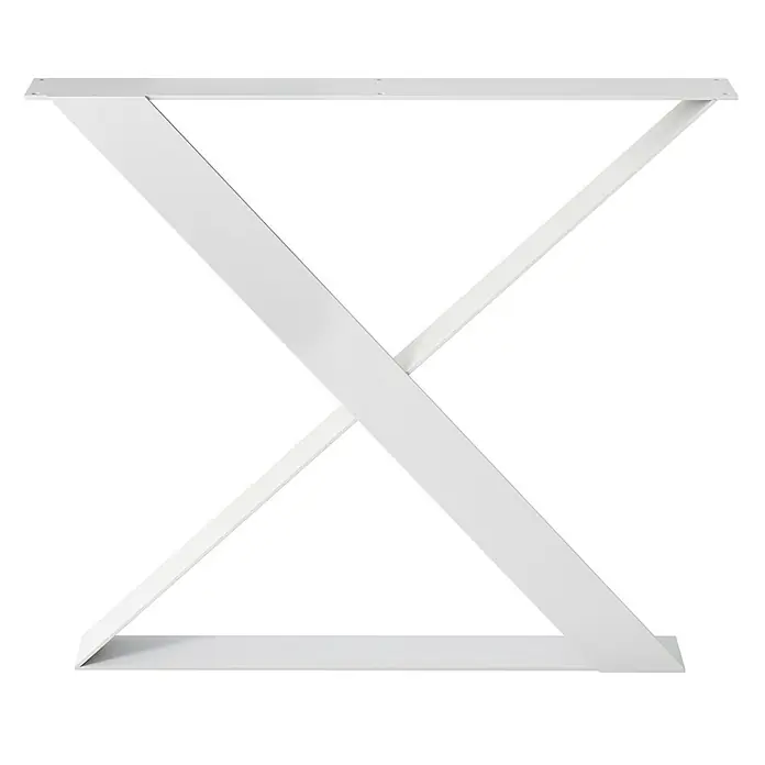 Pata de mesa Aspa - L x An x Al: 78 x 8,5 x 71 cm, Capacidad de carga: 150 kg, Blanco