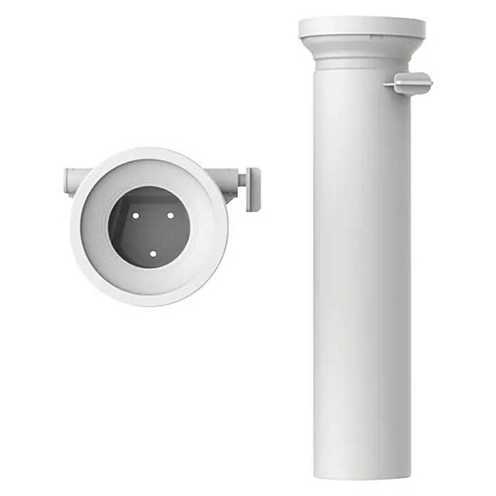 Marley WC-Anschlussstutzen - Rattensperre, Länge: 40 cm, Weiß - Linke Seitenansicht