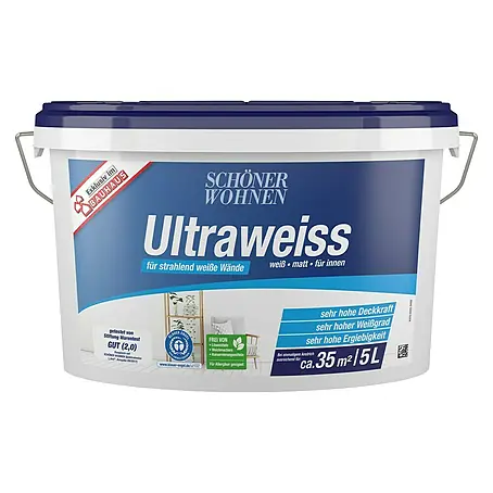 SCHÖNER WOHNEN-Farbe  Wandfarbe Ultraweiß