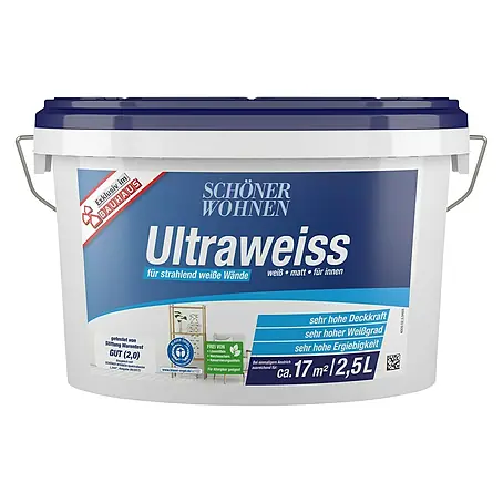 SCHÖNER WOHNEN-Farbe  Wandfarbe Ultraweiß