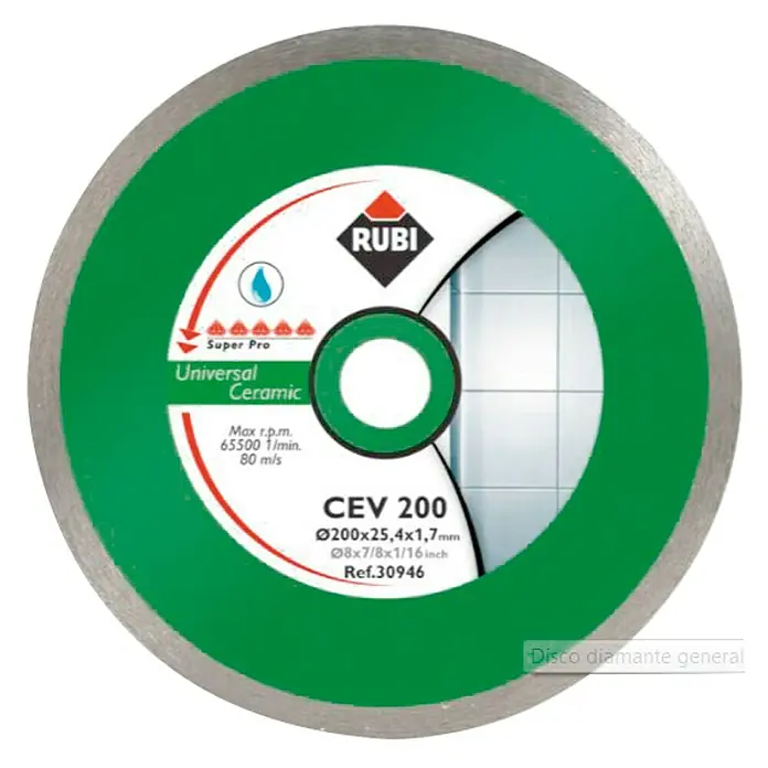 Rubi Disco de corte de diamante CEV - Diámetro disco: 200 mm