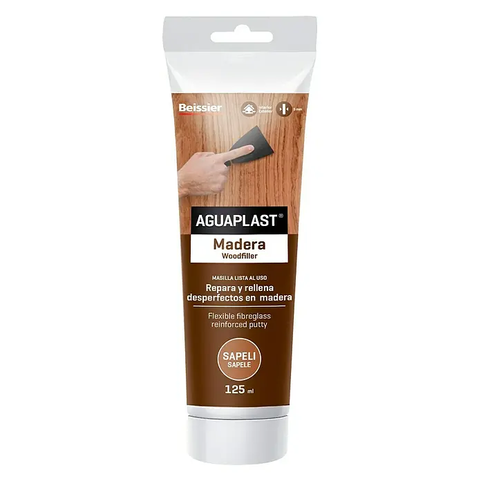 Beissier Aguaplast Masilla para madera - Sapeli, 125 ml