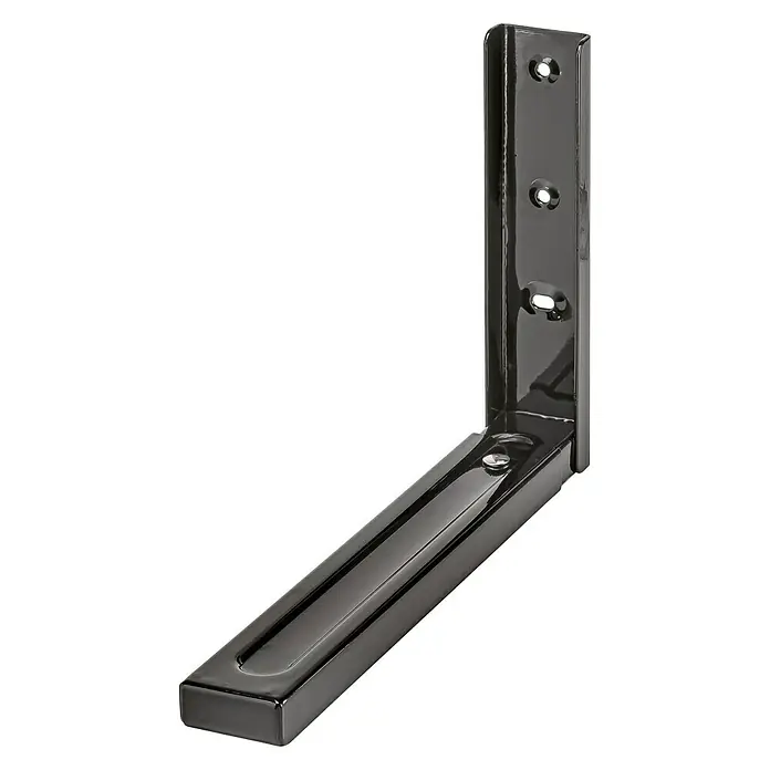 Escuadra de pared - 290 x 49 x 220 mm, Carga soportada: 40 kg, Negro