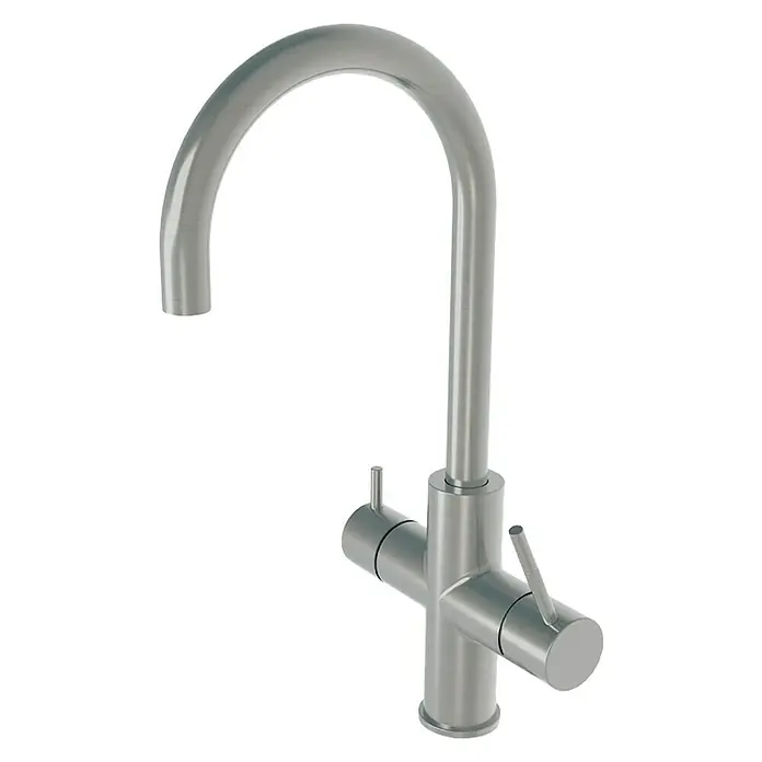 Kokendwaterkraan ACE.BOIL 3 in 1, rond - Roestvrij staal, Mat