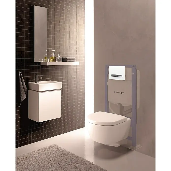 Geberit Bedieningsplaat Sigma 50 - Wit/Chroom, 2 spoelstanden