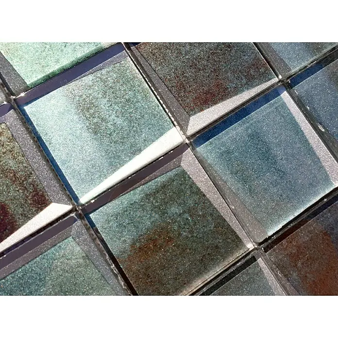 Mosaikfliese Quadrat Crystal XBH G20 - 30 x 30 cm, Grün, Glänzend - Detailaufnahme