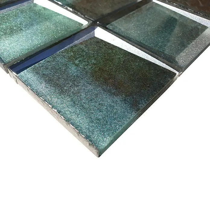 Mosaikfliese Quadrat Crystal XBH G20 - 30 x 30 cm, Grün, Glänzend - Detailaufnahme
