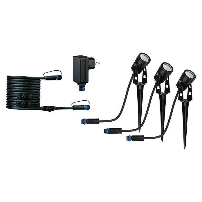 Paulmann Plug & Shine LED-Gartenspot-Set - Erdspieß, Höhe: 26 cm - Vorderansicht