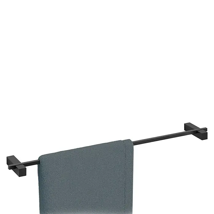 Zack Carvo Badetuchhalter - Breite: 65,8 cm, Schwarz, Matt - Vorderansicht