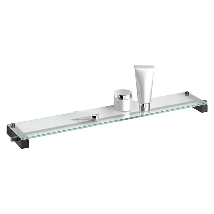 Zack Carvo Glasablage - Breite: 65,8 cm, Schwarz, Matt - Vorderansicht