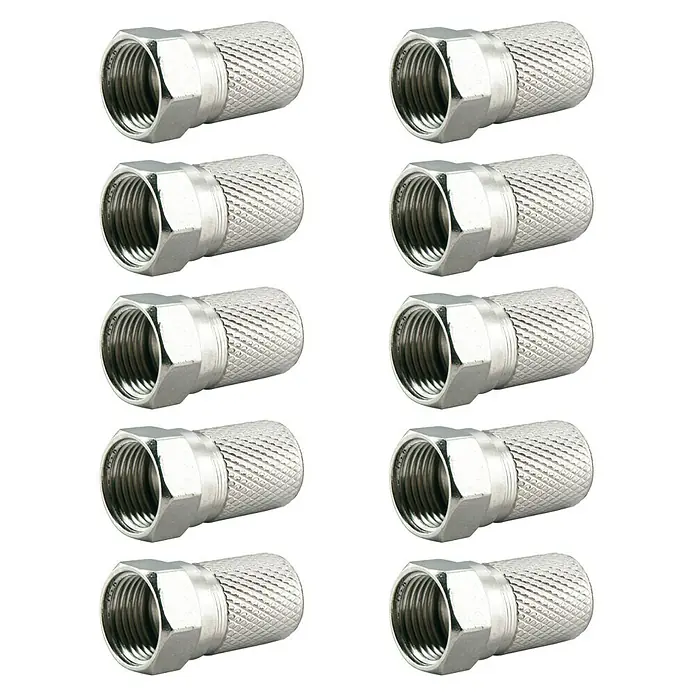 Schwaiger F konektori 8 mm - 8 mm, 10 kom - Dijagonalni pogled