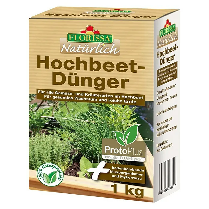 Florissa Gartendünger - 1 kg, Inhalt ausreichend für ca.: 20 m²
